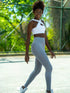 Legging bleu d'eau taille extra haute Lismina